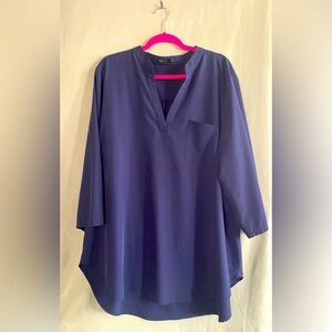 Oversize navy blue blouse